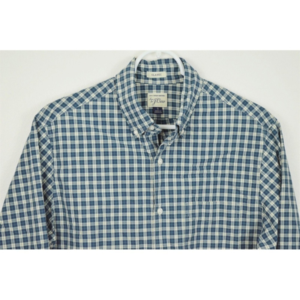 J CREW Small Plaid Cotton Long Sleeve Shirt